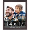 PosterPalooza | Textured Brown Picture Frame - UV Acrylic, Foam Board Backing, Hanging Hardware - 2 of 4