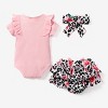 PATPAT Baby Girls Clothes Infant 2 Piece Outfit Summer Cotton Ruffle Sleeve Romper and Floral Shorts Set - 2 of 4