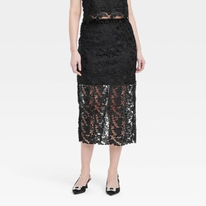 Women's Lace Midi A-Line Skirt - A New Day™ - 1 of 3