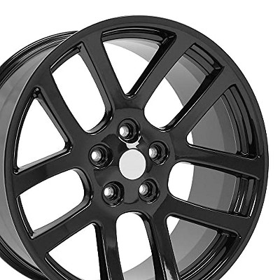 OE Wheels DG51 22 Inch Rim Fits Ram SRT Style 5x139.7 22x10 Gloss Black - Hollander 2223 (1)