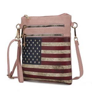 MKF Collection Genesis Printed Flag Vegan Leather Women’s Crossbody Bag by Mia K - 1 of 4