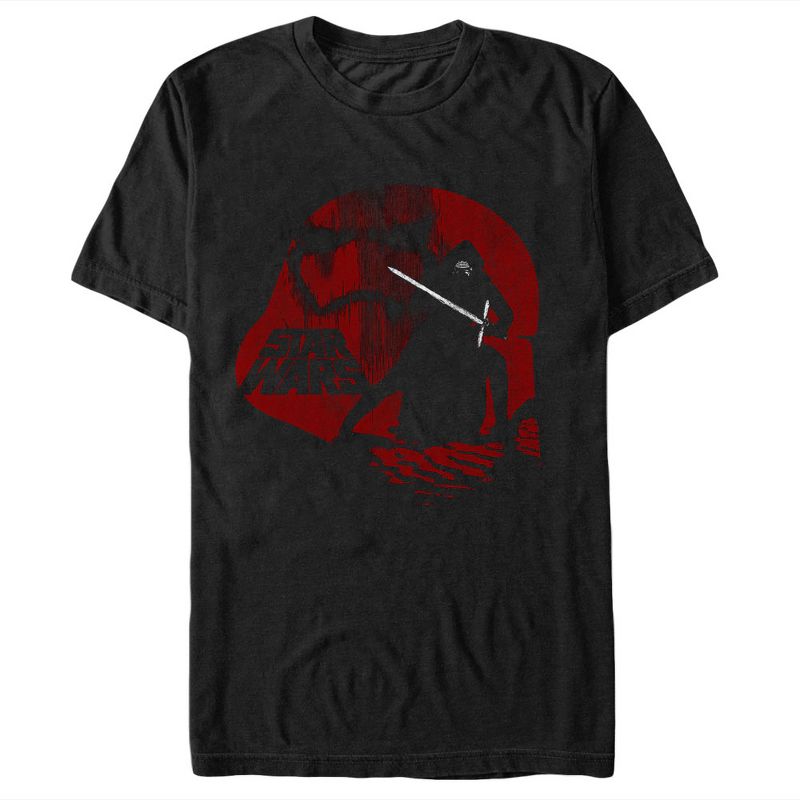 Men's Star Wars The Force Awakens Kylo Ren Lightsaber Stance T-Shirt, 1 of 5