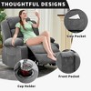 Oversized Rocker Recliner Chair Modern Rocking Lounge Chair for Big & Tall Adults Comfy Lazy Boy Recliner with 2 Cup Holders and Side Pockets - 2 of 4