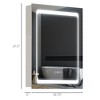 Resenkos Mirror Cabinet,LED Lighted Medicine Cabinet with Mirror, Wall-Mounted Plug-In Bathroom Organizer with 3 Storage Shelves Silver - 3 of 4