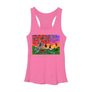 Women's Design By Humans WAITING FOR HALLOWEEN By Buddyforme Racerback Tank Top - 1 of 3