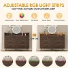 Zstar 8 Drawers Dresser for Bedroom, Living Room, Entryway with LED Light & Charging Station - 4 of 4