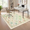 Floral Rugs for Living Room Bedroom Farmhouse Geometric Area Rugs Soft Low Pile Non-Slip Indoor Mat for Living Room Bedroom - 3 of 4