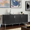 Finnhomy 3 Door Sideboard Buffet Cabinet, Kitchen Storage Cabinet with Fluted Decorated Doors, Cupboard Console Table - 2 of 4