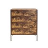 Industrial Style Storage Cabinet Chest With 4 Drawer Clothes Organizer For Bedroom Living Room, Rustic Brown - 3 of 4