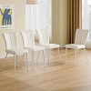 CAVINAS Modern PU Leather Dining Chairs with Foam Cushion and Metal Legs, 6-Piece Side Chair for Dining Room, Living Room - 2 of 4