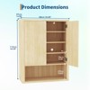 Entryway Shoe Cabinet with Doors, Wooden 5 Tier Shoe Storage Cabinet with Adjustable Shelves, Fluted Freestanding Shoe Rack Organizer for Living Room - 3 of 4