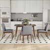 5-Piece Dining Table Set, Compact Mid-Century Modern Table & Chair Set with One Solid Wood Frame Table and 4 Upholstered Chairs for Dining Room - 2 of 4