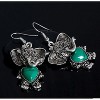 Baby Elephant Earrings Simulated Turquoise Silver Plated Ginger Lyne Collection - 2 of 3