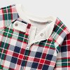 Baby Plaid Ribbed Holiday Matching Family Footed Pajamas - Wondershop™ Cream - 3 of 4