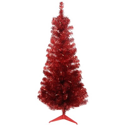 red artificial tree