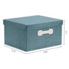 REGALWOVEN Collapsible Fabric Storage Bin with Lid and Handle for Shelves Closet 2 Pcs - 4 of 4