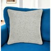 HomeRoots 20" Gray and Cream Striped Cotton Throw Pillow - 2 of 3