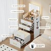 Vlsrka 3-in-1 Vanity Desk with Flip Top Mirror and Lights. - 3 of 3