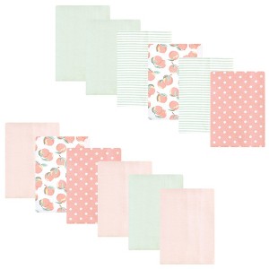 Luvable Friends Hudson Baby Flannel Burp Cloths 12pk Set - 1 of 2