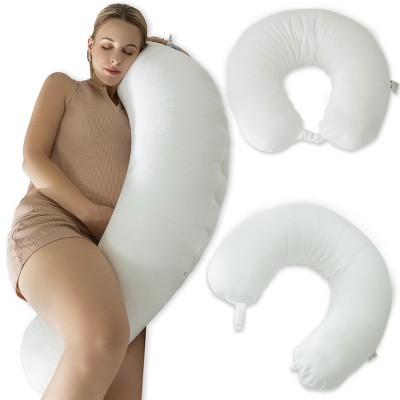 PharMeDoc Crescent Pregnancy Pillows, Maternity and Nursing Pillow for Breast Feeding