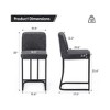 Infurnic Accent Chairs, Modern Upholstered Chairs Set with Sturdy Legs, Comfortable High Stool for Kitchen and Dining Room, Black, 15.5"*17.5"*35" - 4 of 4