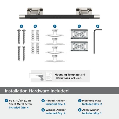 Modern Industrial Bronze and Nickel Wall Mounted Towel Bar