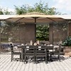 FUFU&GAGA Outdoor Patio Table and Chair Set with 3-layers Umbrella - Available in Gray and Black - 2 of 4