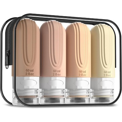 6oz Toiletry Bag Large Travel Bottles for Toiletries, BPA Free Leak Proof Tubs Refillable Liquid Traveler Accessories