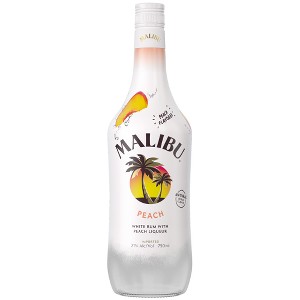 Malibu Peach Flavored White Rum - 750ml Bottle - 1 of 4