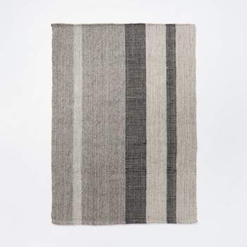 5'x7' Wellsville Handloom Flatweave Stripe Rug Gray - Threshold™ designed with Studio McGee