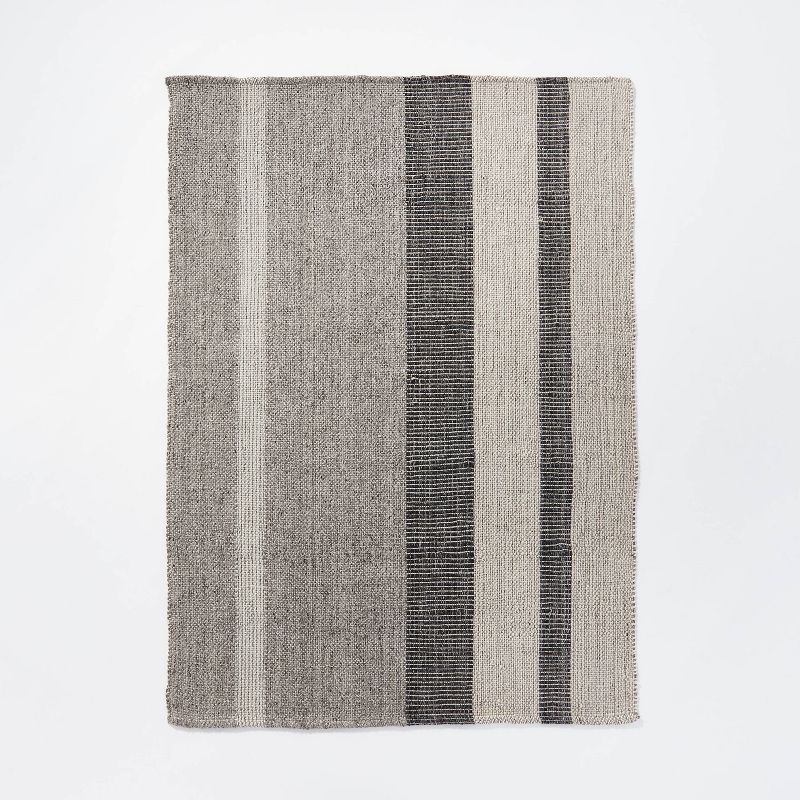 7&#39;x10&#39; Wellsville Handloom Flatweave Stripe Rug Gray - Threshold&#8482; designed with Studio McGee, 1 of 5