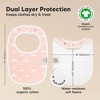 KeaBabies 8pk Organic Baby Bibs for Boy, Baby Drool Bib for Baby Boys and Girls, Newborn Teething Bibs - 3 of 4