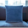 HomeRoots 20" Navy Blue Velvet Throw Pillow - 2 of 4