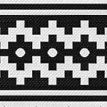 black, white geometric wall