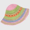 Anna-Kaci Women's Vibrant Multicolored Crochet Bucket Hat - 2 of 4