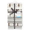 Hudson Baby Cotton Flannel Receiving Blankets Bundle, Farm Friends Cream, One Size - 2 of 4