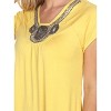 Women's Embellished V-Neck Fenella Top Tunic - White Mark - 2 of 3