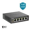 D-Link 5-Port Gigabit PoE+ Unmanaged/Plug and Play Switch | 4 PoE+ Ports (60W Total PoE Budget) | Fanless | Metal Compact Desktop - (DGS-1005P) - 2 of 4
