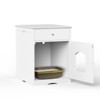 VisioGear Wooden Pet House, Cat Litter Box Enclosure with Drawer, Side Table, Indoor Pet Crate, Cat Home Nightstand, White, 18.9"*20.9"*25" - 4 of 4