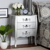 Eliya Brushed Wood 3 Drawer Storage Cabinet Silver - Baxton Studio - 2 of 4