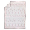NoJo Tropical Flamingo Pink & White 100% Cotton 4 Piece Nursery Crib Bedding Set - Embroidered Quilt, Fitted Sheet, Dust Ruffle, and Diaper Stacker - 2 of 4