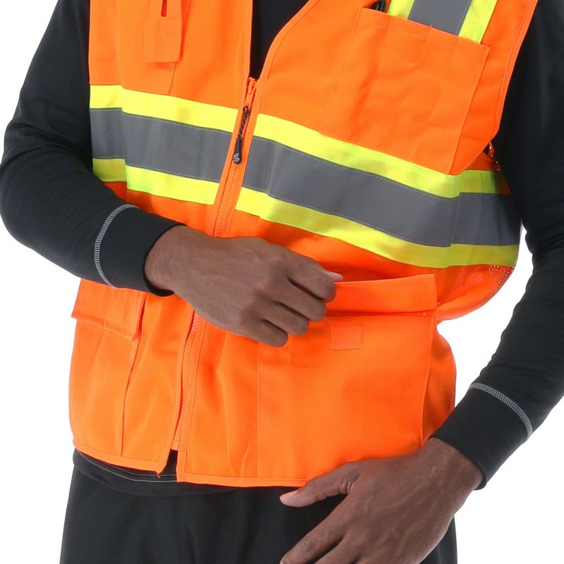RefrigiWear Hi Vis Safety Orange Work Vest, 5 of 8