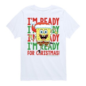 Boys' - SpongeBob SquarePants - I'm Ready For Christmas Short Sleeve Graphic T-Shirt - 1 of 4