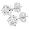 ELYA Women's Polished Multicolor Cubic Zirconia Stud Steel Earring Set - 3 of 3