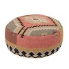 Storied Home Handwoven Cotton Kilim Pouf: Durable Texture, Polystyrene Bead Filling, No Assembly Required - 2 of 4