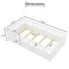 AZL1 Life Concept Beds Twin Floor Bed with Secure Fencing and Door, Versatile, Easy to Assemble for Kids Sleep and Play, White, 78.19"*41.77"*21.46" - 3 of 4