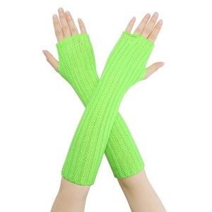 INSPIRE CHIC Acrylic Fingerless Elbow Length Arm Warmers 1 Pair - 1 of 4