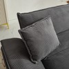 Airsurfer Corduroy Loveseat Sleeper Sofa, Comfy Upholstered Couch with Pillows, Deep Seat for Bedroom, Living Room, Apartment, Office, Dorm - 4 of 4