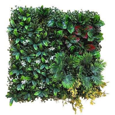 Artificial Wall Panels 20 x 20 Inch,Grass Wall Panels with Zip Tiles.Greenery Backdrop Privacy Screen for Indoor and Outdoor Decor,6/12/16 Pack