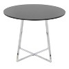 Sapphtopaz Round Dining Table Contemporary Dining Table in Chrome Metal Legs and MDF Tabletop Kitchen Table for Dining Room, Small Spaces - 3 of 4